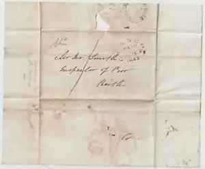 1848? DUNBARTONSHIRE GLASGOW & UDC CUMBERNAULD TO SMITH BEITH INSPEKTOR DER ARMEN - Bild 1 von 2