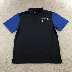 united airlines Polo Shirt Men’s M Blue Carhartt Employee - Picture 1 of 14