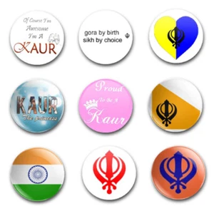 25 mm SIKH KNOPFABZEICHEN x9 - Bild 1 von 1