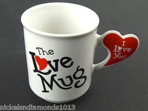 The Love Becher Herz Henkel Kaffee / Teetasse Valentinstag Top Zustand - Bild 1 von 5