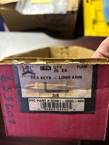 PFC 3/8" Allen wrench hex wrench long arm 7" length (2) keys - Picture 1 of 3