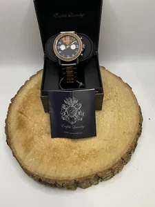 OROLOGIO NUOVO SENZA ETICHETTE, LAVANDERIA INGLESE Uomo Cronografo Due Toni Acciaio Inox, 44mm - Foto 1 di 11