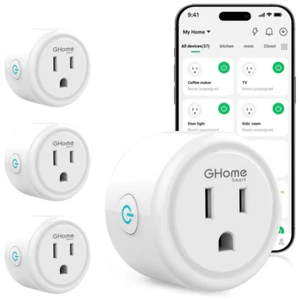 GHome Smart Plug WiFi Compatible with Alexa Google Home Smart Remote Control App - Picture 1 of 17
