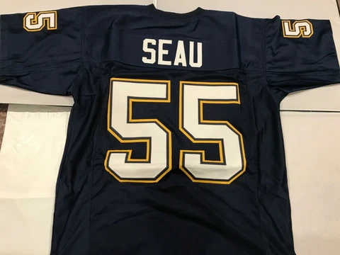 Junior Seau #55 Sewn Stitched Jersey Size XL Cover