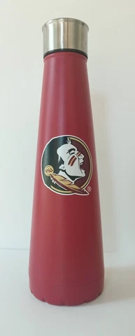 Florida State Seminoles FSU NCAA 14 oz Red Stainless Steel Water Bottle Tumbler Cover