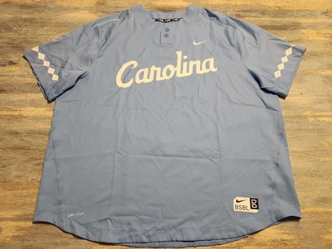 RARE NIKE BASEBALL NCAA NORTH CAROLINA TAR HEELS BASEBALL HITTING SHIRT SIZE 2XL Cover