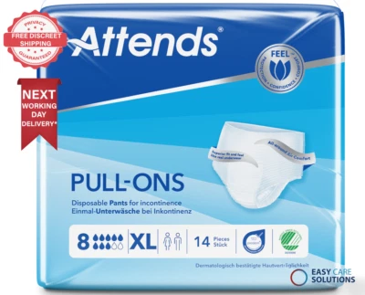 Attends Pull Ons - Incontinence Pants  8 - Extra Large 1 x Pack of 14 - Image 1 of 4