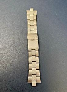 Watchband 18mm Brushed Stainless Oyster Bracelet Deployment Buckle - Pre-owned - Picture 1 of 9