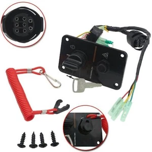 Panel de montaje de interruptor de llave de motor único fueraborda para Yamaha 704-82570-08 negro - Imagen 1 de 6