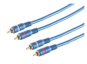 Cinch Kabel TWiN Kabel z.B. für Endstufe Vergoldet mit Remote + Erdung 5m Top! - Bild 1 von 1