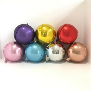 Coloured Orb Balloons 10" Balloon Rose Gold, Silver etc Round Bauble Balloons - Picture 1 of 9