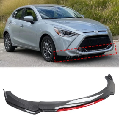 Carbon Fiber Style For Toyota Yaris Front Bumper Lip Spoiler Splitter Body Kit - Изображение 1 из 4