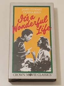 Vintage It's A Wonderful Life VHS 1946 Crown Movie Classics Black & White - Picture 1 of 10
