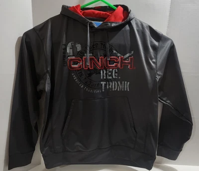 Cinch Sudadera con Capucha Para Hombre Grande Pullover Suéter Sudadera Gris Bordado Occidental Foto 1 de 4
