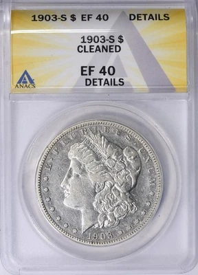 1903 S Morgan Silver Dollar $1 ANACS XF 40 Details EF - Image 1 of 4