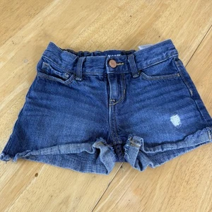 Old Navy Shorts Girls Denim Size 6 Adjustable Waistband  Blue - Picture 1 of 5
