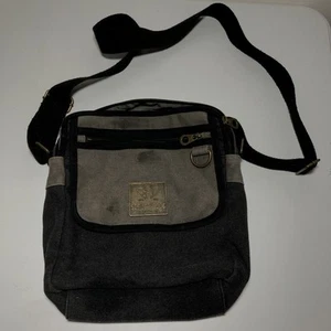 Scruffy Dog Trading Company Gray Canvas Messenger Shoulder Bag - Picture 1 of 24