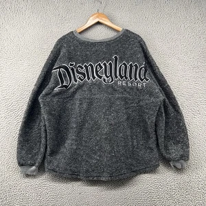 Disney Spirit Jersey Mens XL Grey Disneyland Resort Deep Pile Fleece Sweatshirt - Picture 1 of 10