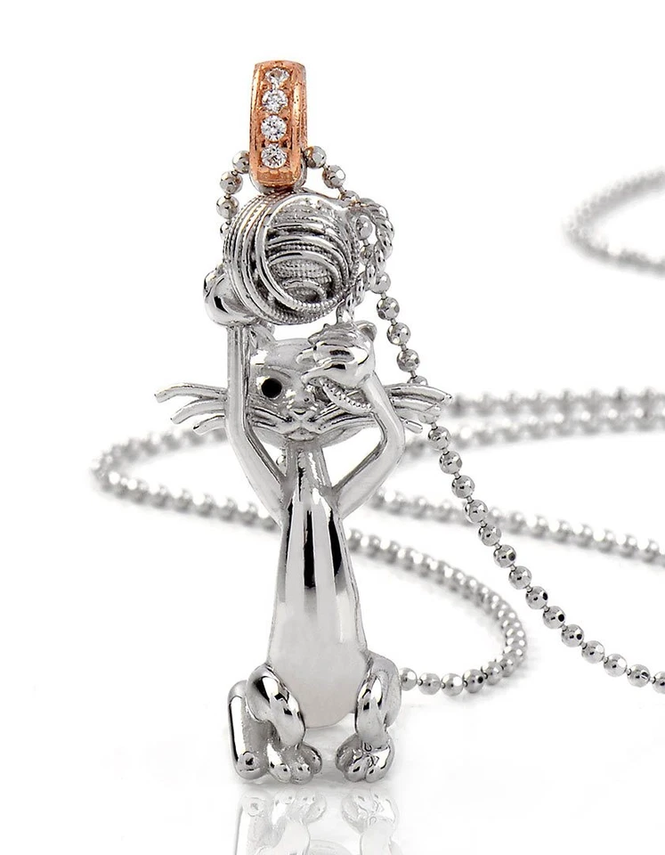 Collana La Gatta Gioielli Donna Gatta Mattacchiona in Argento Zirconia LG07CL - Immagine 1 di 1