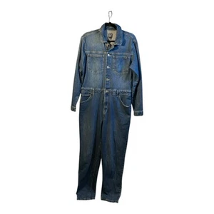 GAP Tuta donna blu alta denim caldaia utility cotone taglia 10 alta - Foto 1 di 13