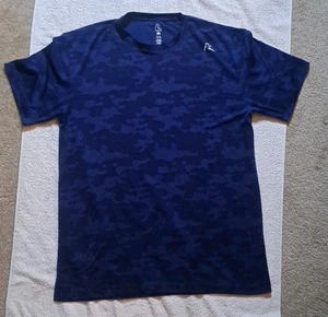 Camisa de manga corta Rhoback Performance Tech para hombre - talla mediana azul camuflaje - Imagen 1 de 9