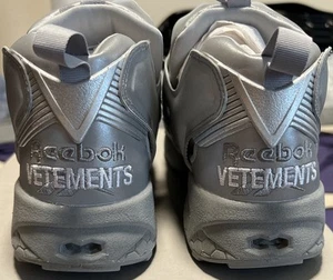 Authentic Reebok InstaPump Fury x VETEMENTS Silver Mens Lightweight Sneakers 12 - Picture 1 of 12