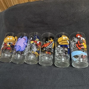 McDonald’s Lot Of 6 Glasses (Read) - Picture 1 of 7