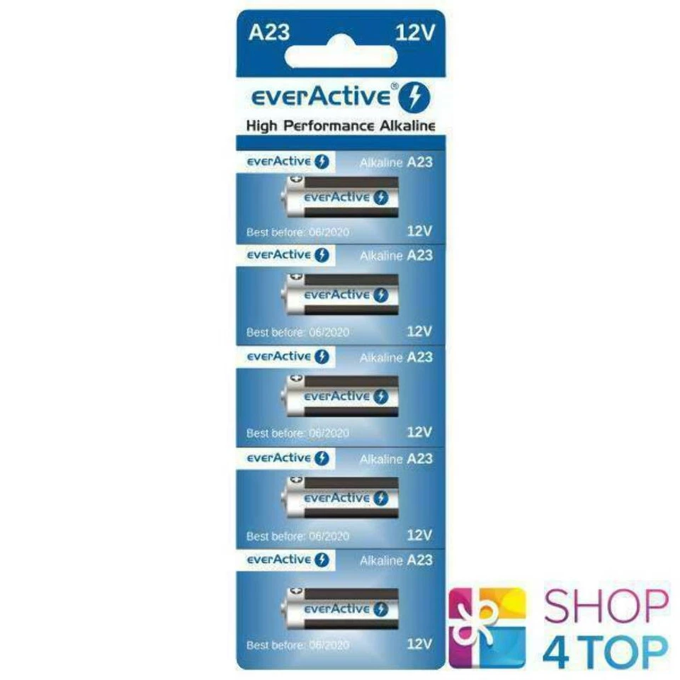 5 Batería Alcalina Everactive De Alto Rendimiento 23A A23 MN21 12V NUEVA - Imagen 1 de 1
