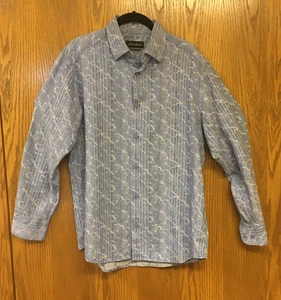 Jhane Barnes Herren Classic Fit Langarm Button Down Hemd Streifen Gr. M - Bild 1 von 5