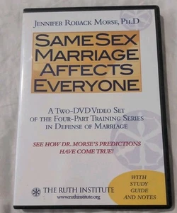 Same Sex Marriage Affects Everyone Jennifer Roback Morse DVD B13 - Picture 1 of 2