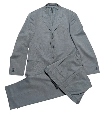Traje de diseñador | Traje vintage Armani Collezioni gris mezcla de lana texturizada 42/38 Foto 1 de 4