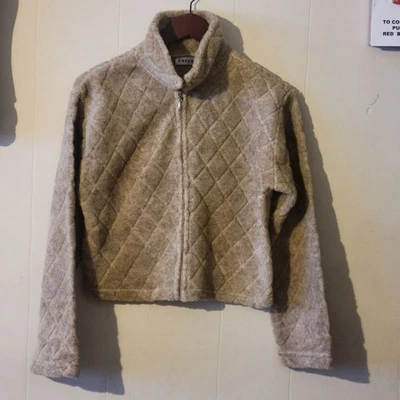 Chaqueta corta vintage bronceada acolchada cremallera suéter para mujer Energie mediana Foto 1 de 3