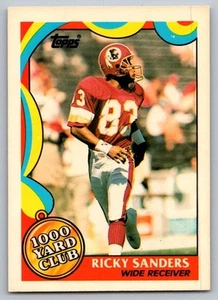 1989 Topps 1000 Yard Club Ricky Sanders Washington Redskins #10 - Picture 1 of 2
