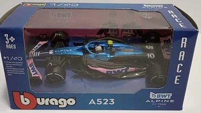 Burago escala 1/43 A523 BMT Alpine F1 Team #10 Pierre Gasly - Imagem 1 de 4