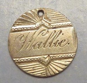 LOVE TOKEN on 1877 Seated Liberty Silver Dime - WALLIE - Picture 1 of 2
