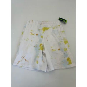Dsg Youth Everyday Fleece Shorts Boys Size 2XL (4-5) White Paint Splat Print NWT - Picture 1 of 4