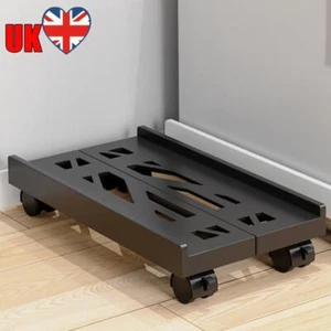 Computer Tower Stand with 4Caster Wheel PC Tower Stand Holder CPU Holder (Black) - Afbeelding 1 van 7