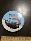Vintage Employee Pinback Button Matey Childrens Juice? Whale World Wildlife Fund