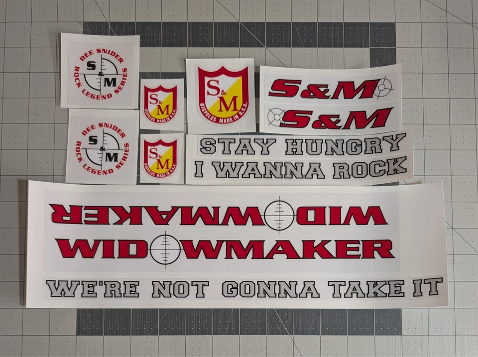 Juego de calcomanías S&M Bikes Widowmaker BMX Foto 1 de 1