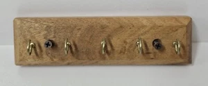 Tasmanian Blackwood Handmade Wooden Key Holder Hooks Hanging As New #1 - Picture 1 of 7