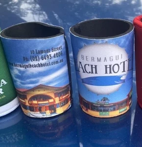 4 stubby holders Brand New Rare Bermagui Hotel Collectable No Longer Available - Picture 1 of 3