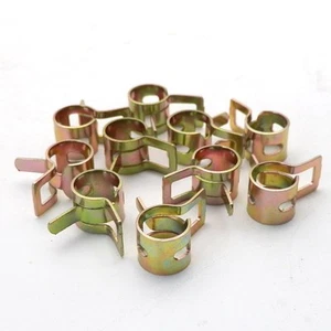 10X8mm ATV Go Kart Fuel Line Hose Tubing Water Pipe Air Tube Spring Clips Clamps - Picture 1 of 3