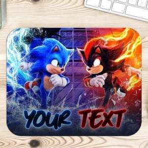 Personalisiertes Sonic 3 und Shadow Mousepad - Spielmatte mit individuellem Namen - Geschenkidee - Bild 1 von 1