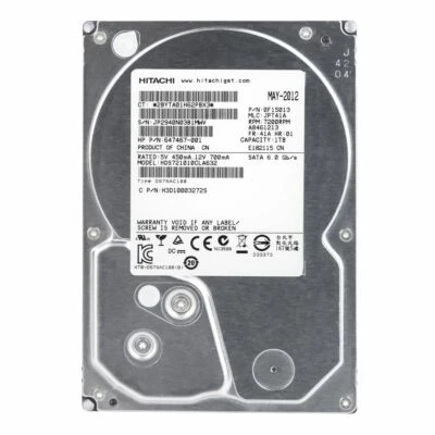 Disque Hitachi 7K1000.C 1TB SATA II 7200U/Min 32MB HDS721010CLA632 3.5 " Pouces - Photo 1/3