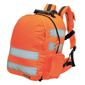 Portwest B904 Hi-Vis Bag Back panel for wearer comfort With Padded Straps Orange - Picture 1 of 3
