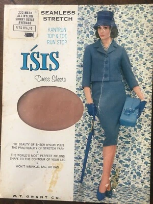 Vestido Isis Vintage Transparente Nylon W.T. Malla Grant Co Sunny Beige Promedio 222  Foto 1 de 2