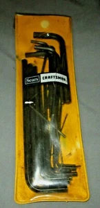 Juego de llaves de tornillo huecas Sears CRAFTSMAN 20 (-1) SAE #946696 + 4 llaves hexagonales XL - Imagen 1 de 9