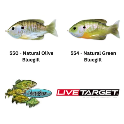 Live Target BLUEGILL Topwater Hollow Body (SFH) Any 2 Colors Free Shipping - Image 1 of 3