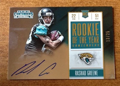 2015 Contenders Rashad Greene Rookie of the Year SP Variation 13/25 EBAY 1/1 - Image 1 of 2