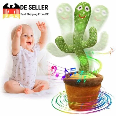 Sprechender Kaktus Spielzeug Nachsprechen auf Deutsch Tanzender Kaktus Geschenk* - Bild 1 von 4